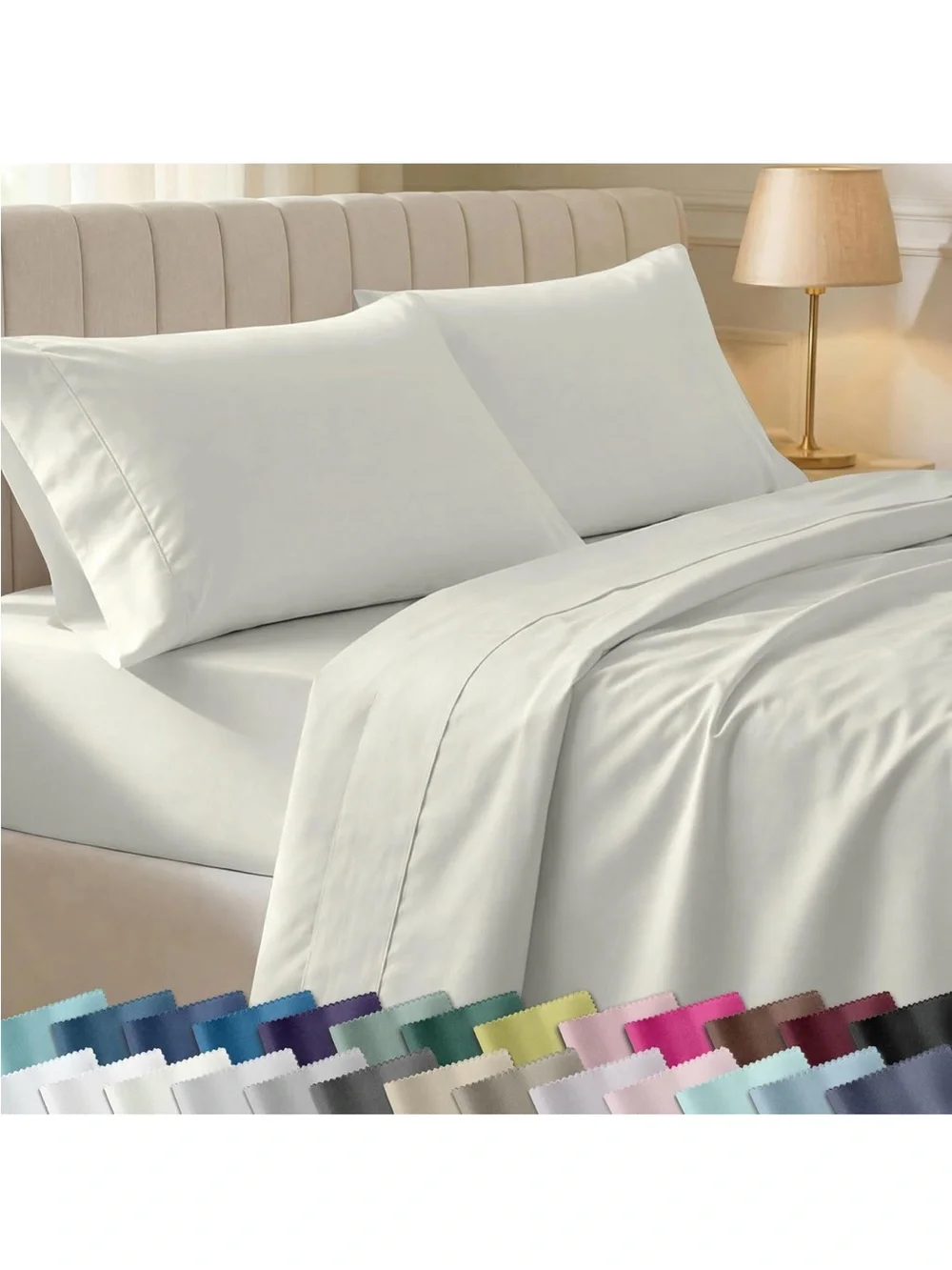 California Design Den Sheet Set Twin XL Ivory